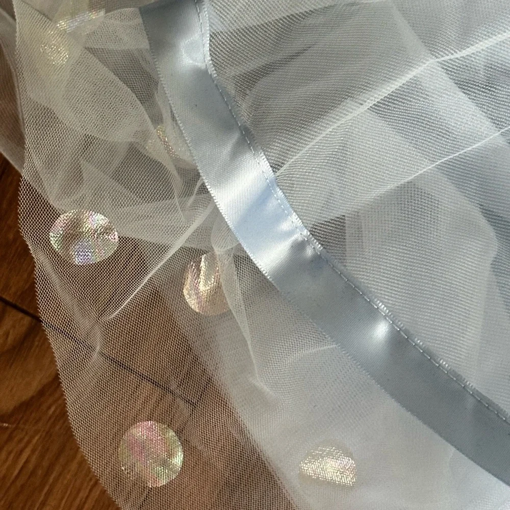 Weissman Silver and Blue Sequin Tutu Dress